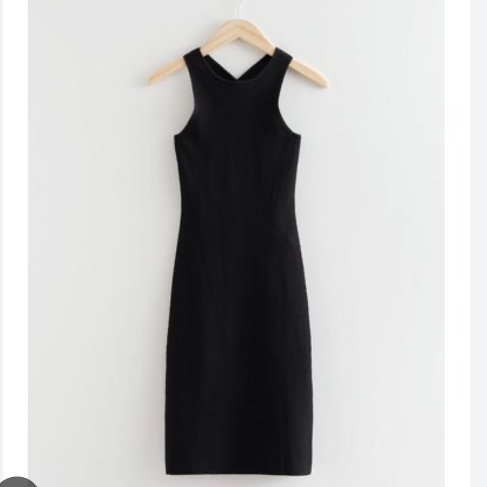& Other Stories Open Back Midi Dress